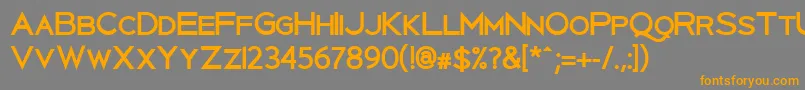 UberlinBold Font – Orange Fonts on Gray Background