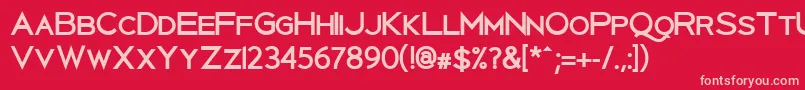 Police UberlinBold – polices roses sur fond rouge