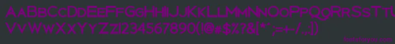 Czcionka UberlinBold – fioletowe czcionki na czarnym tle
