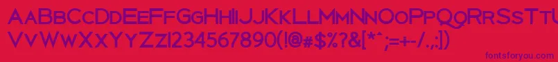 UberlinBold Font – Purple Fonts on Red Background