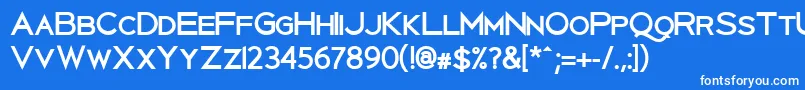 フォントUberlinBold – 青い背景に白い文字
