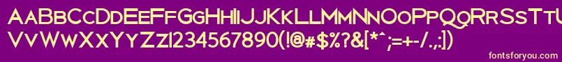 UberlinBold Font – Yellow Fonts on Purple Background