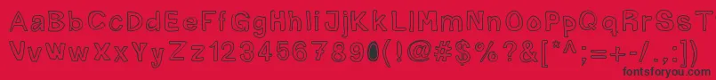 Mogghla Font – Black Fonts on Red Background