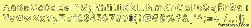 Mogghla Font – Black Fonts on Yellow Background