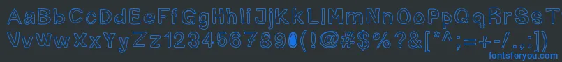 Mogghla Font – Blue Fonts on Black Background