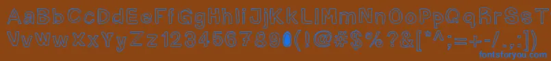 Mogghla Font – Blue Fonts on Brown Background