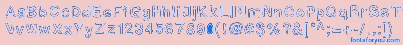 Mogghla Font – Blue Fonts on Pink Background