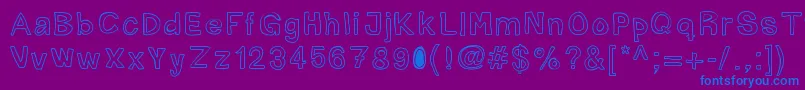 Mogghla Font – Blue Fonts on Purple Background