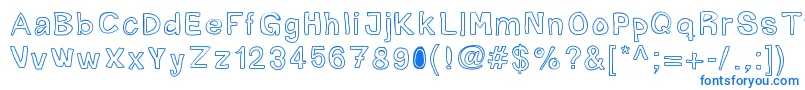 Mogghla Font – Blue Fonts on White Background