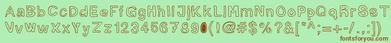 Mogghla Font – Brown Fonts on Green Background