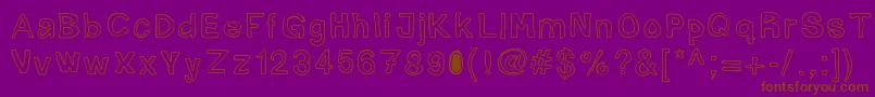 Mogghla Font – Brown Fonts on Purple Background