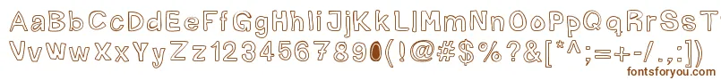 Mogghla-Schriftart – Braune Schriften auf weißem Hintergrund