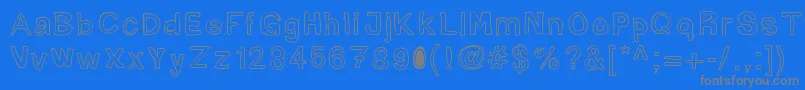 Mogghla Font – Gray Fonts on Blue Background