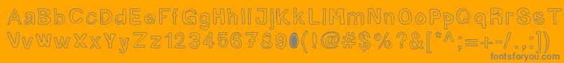 Mogghla Font – Gray Fonts on Orange Background