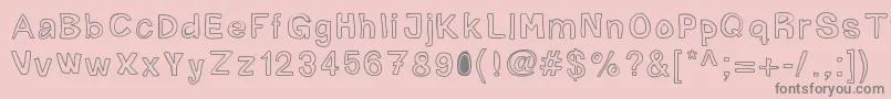 Mogghla Font – Gray Fonts on Pink Background