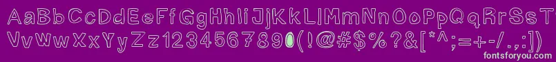 Mogghla Font – Green Fonts on Purple Background