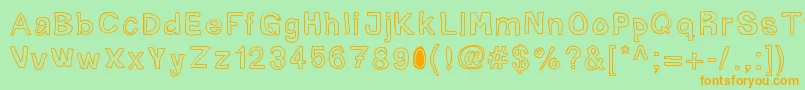 Mogghla Font – Orange Fonts on Green Background