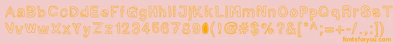 Mogghla Font – Orange Fonts on Pink Background