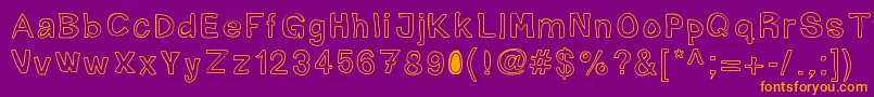 Mogghla Font – Orange Fonts on Purple Background