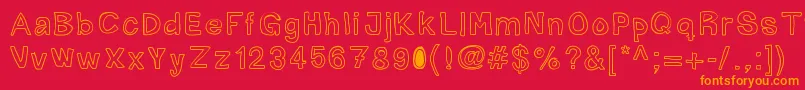 Mogghla Font – Orange Fonts on Red Background