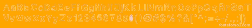 Mogghla Font – Pink Fonts on Orange Background