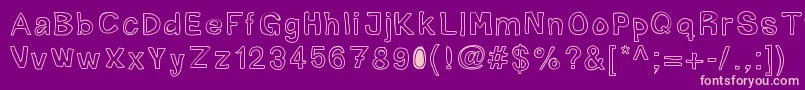 Mogghla Font – Pink Fonts on Purple Background