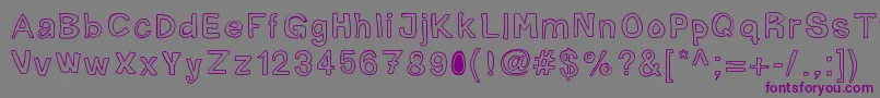 フォントMogghla – 紫色のフォント、灰色の背景