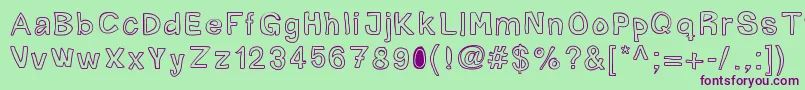 Mogghla Font – Purple Fonts on Green Background