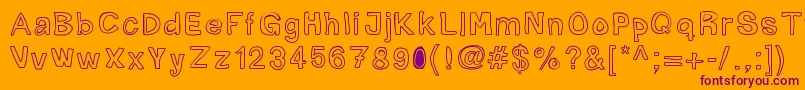 Mogghla Font – Purple Fonts on Orange Background