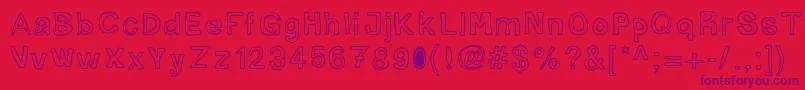 Mogghla Font – Purple Fonts on Red Background