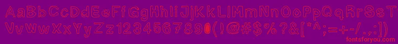 Mogghla Font – Red Fonts on Purple Background