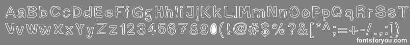 Mogghla Font – White Fonts on Gray Background