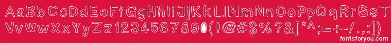 Mogghla Font – White Fonts on Red Background