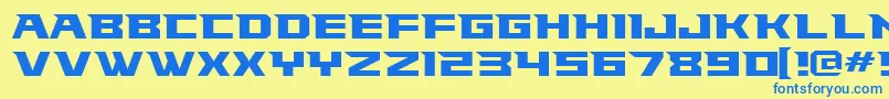 Шрифт Falconsfont – синие шрифты на жёлтом фоне