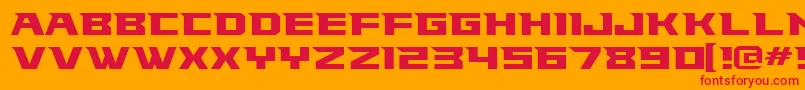 Police Falconsfont – polices rouges sur fond orange