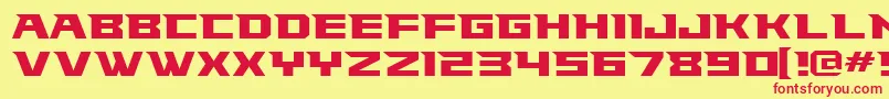 Falconsfont Font – Red Fonts on Yellow Background