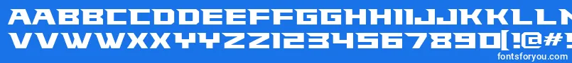 フォントFalconsfont – 青い背景に白い文字