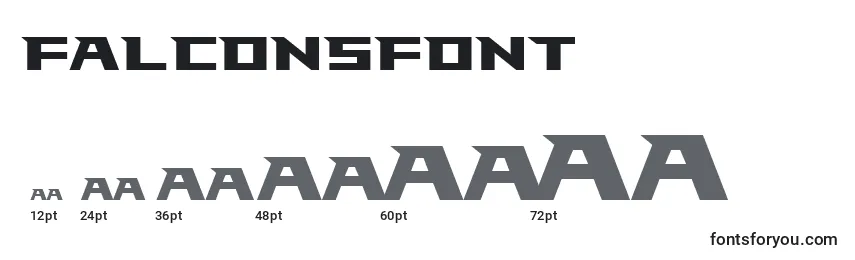 Falconsfont Font Sizes