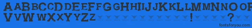 GunfighteracademyRegular Font – Black Fonts on Blue Background