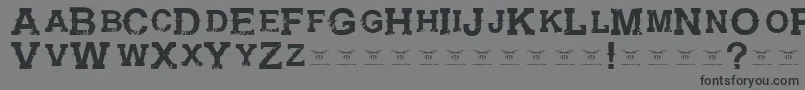 フォントGunfighteracademyRegular – 黒い文字の灰色の背景