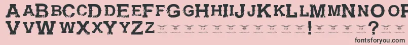 Шрифт GunfighteracademyRegular – чёрные шрифты на розовом фоне