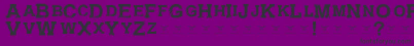 GunfighteracademyRegular-Schriftart – Schwarze Schriften auf violettem Hintergrund