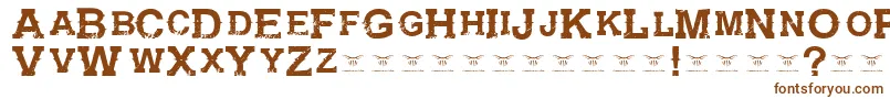 Шрифт GunfighteracademyRegular – коричневые шрифты на белом фоне