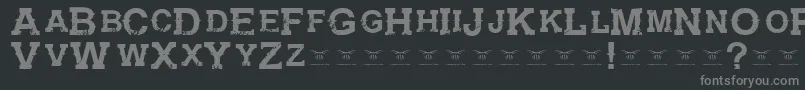 GunfighteracademyRegular Font – Gray Fonts on Black Background