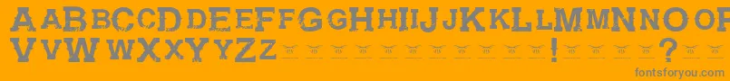 Шрифт GunfighteracademyRegular – серые шрифты на оранжевом фоне