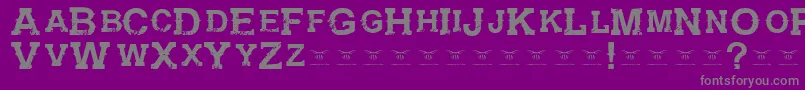 Шрифт GunfighteracademyRegular – серые шрифты на фиолетовом фоне