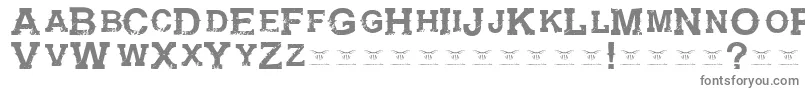 GunfighteracademyRegular-Schriftart – Graue Schriften auf weißem Hintergrund