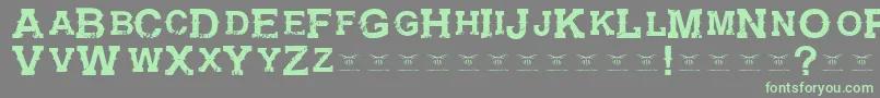 GunfighteracademyRegular Font – Green Fonts on Gray Background