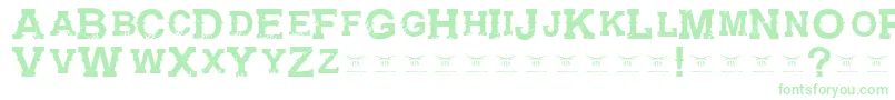GunfighteracademyRegular-fontti – vihreät fontit valkoisella taustalla