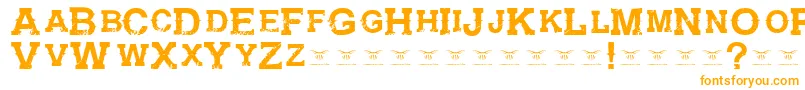 Шрифт GunfighteracademyRegular – оранжевые шрифты на белом фоне